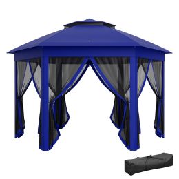 13' x 13' Pop Up Tent Canopy Tent with 6 Zippered Mesh Netting for Patio Backyard Garden Wedding Party