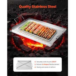 Stainless Steel Griddle, 23x16 inch Universal Flat Top Rectangular Plate, Gas Grill Griddle for BBQ Grill, Teppanyaki