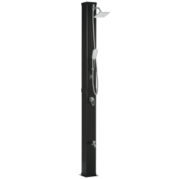 10.6 Gallons Solar Heated Shower with 360 Rotating Rainfall, Handheld Shower Head, Temperature Adjustment & Foot Shower