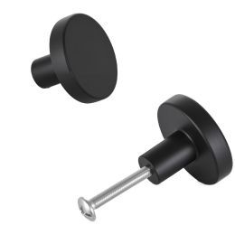 Cabinet Knobs, 10 Pack, 1.26 Inch Black Zinc Alloy Drawer Pulls & Door Handles, Mushroom Kitchen Solid Knobs Dresser Handles