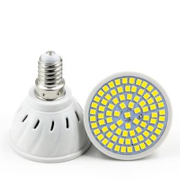 Household Energy-Saving LED Lamp Plastic Material Lamp Cup (Option: Warm White-E14 48  beads 220V)