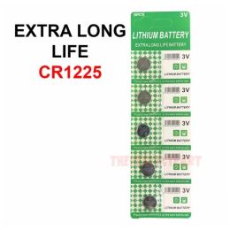 5 PCS New Lithium Battery 3V CR1225 CR 1225 Button Cell Watch EXTRA LONG LIFE (Option: 5pcs)