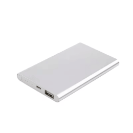 Portable ultra-thin case for 5000 mA-time power bank for iPhone 7 8 6 6S and external battery power bank charger for iPhone 5 5s (Color: Silver)